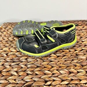 Stride Rite Black and Green Kids Shoes